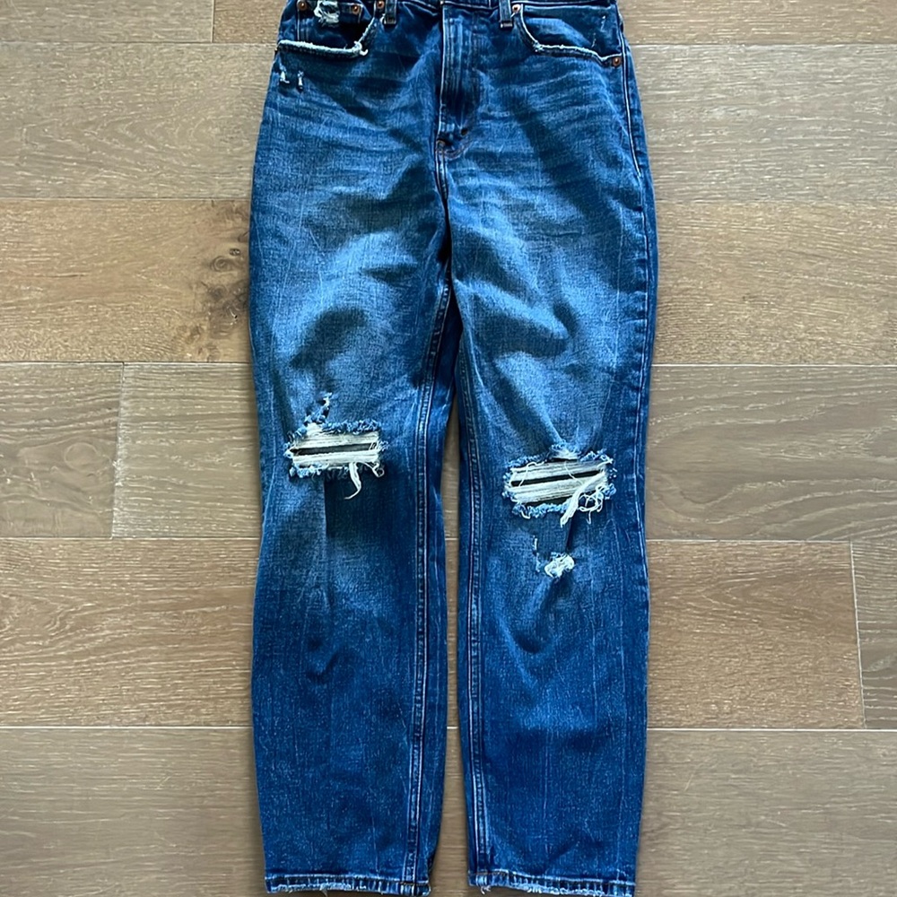 Abercrombie & Fitch High Rise Jeans - Dark Blue